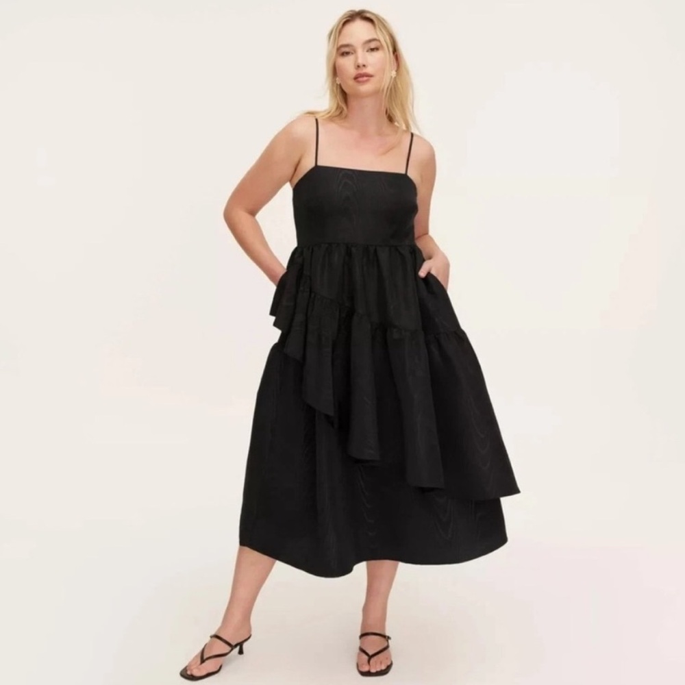 Kate Spade x Target Elegant Black Midi Dress - Feminine and Timeless